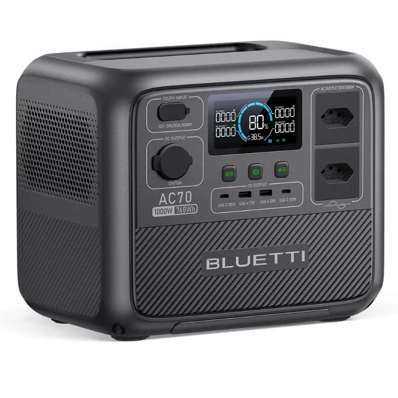 EcoFlow RIVER 2 Pro é uma estação de energia portátil com 768Wh, indicada para quem procura uma das melhores estações de energia solar portáteis ideal para lazer, trabalho uso residencial.