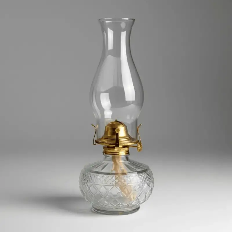 Lamparina a Óleo de Mesa Retrô Dourada em vidro, pavio retrô, é a peça perfeita para quem busca unir elegância, nostalgia e funcionalidade em um único item.