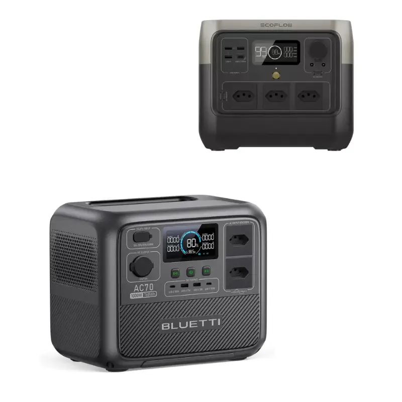 Imagem de qual melhor estação de energia solar portátil.